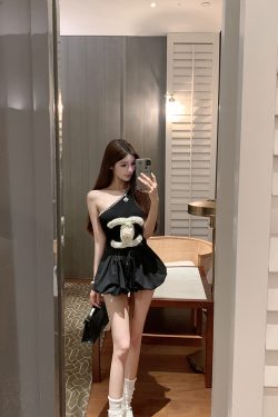 Slanted Shoulder Design Fragrant Wind Vest - Trendy Small Fit for Summer, Casual Chic Style