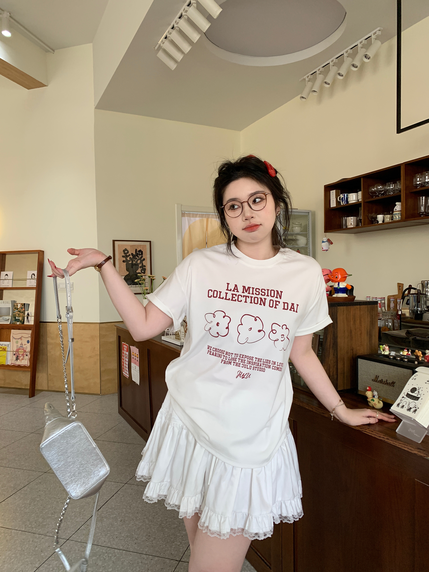 Slightly Chubby Casual Letter Print Short Sleeve T-Shirt Top for All Seasons - Summer Rhythm Style, Comfortable Everyday Wear Slightly Chubby Casual Letter Print Short Sleeve T-Shirt Top for All Seasons - Summer Rhythm Style, Comfortable Everyday Wear