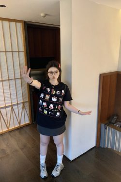 Slightly Chubby Casual Printed Short Sleeve T-Shirt - Mid-Length Plus Size Top for a Trendy Everyday Look