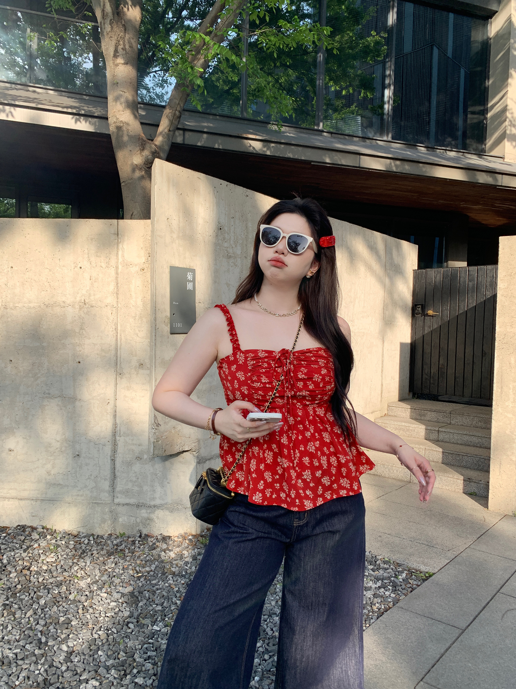 Slightly Chubby Summer Love Floral Camisole - Korean Style Plus Size Red Floral Sun Protection Cardigan Slightly Chubby Summer Love Floral Camisole - Korean Style Plus Size Red Floral Sun Protection Cardigan