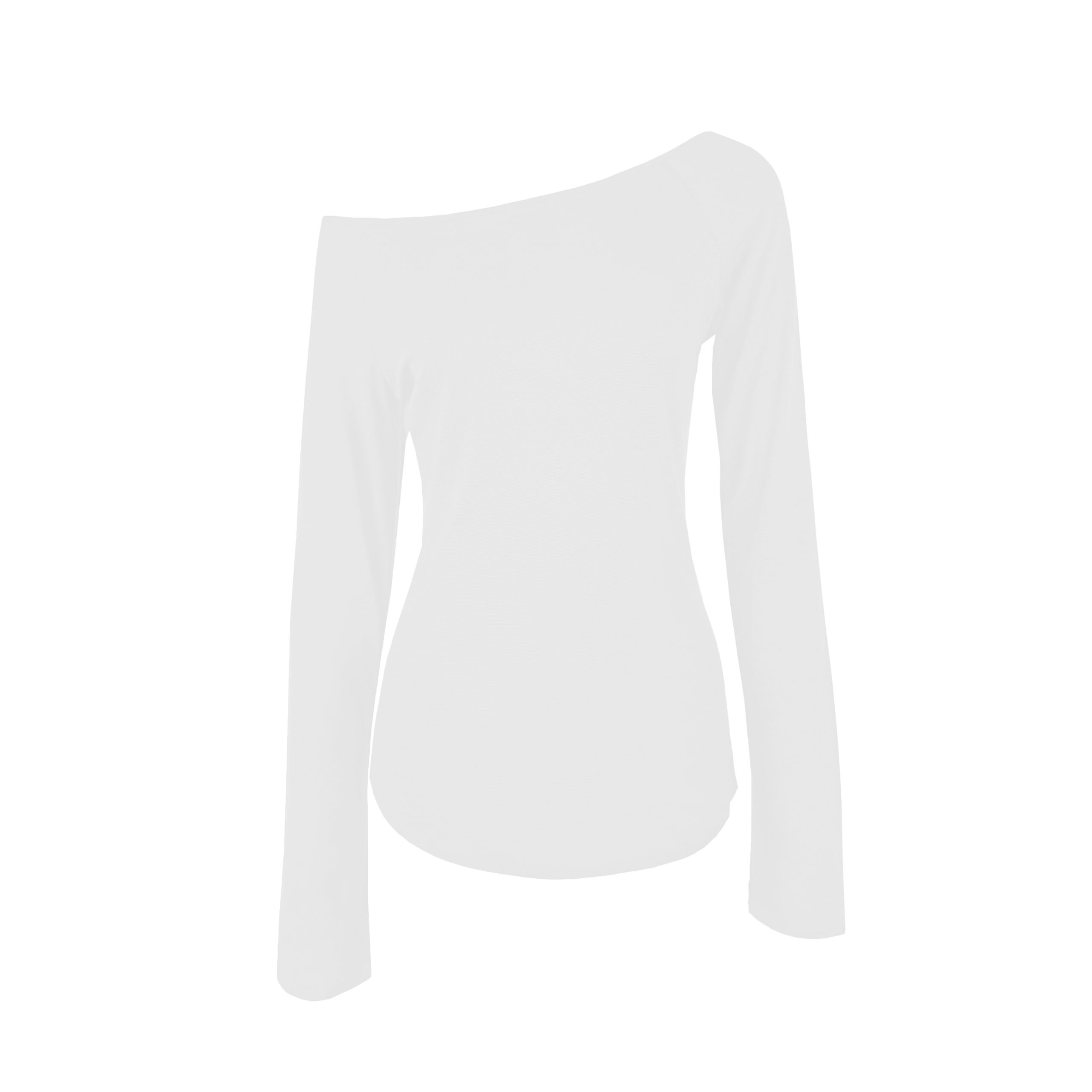 Slightly Sheer Off-Shoulder Long Sleeve Top - Relaxed Fit, Casual Chic Style, Perfect for Y2K and Korean Fashion Trends Slightly Sheer Off-Shoulder Long Sleeve Top - Relaxed Fit, Casual Chic Style, Perfect for Y2K and Korean Fashion Trends