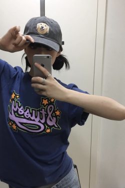 Slim-Fit Cartoon Pattern Short Sleeve T-Shirt for Women - Korean Niche Design, Summer Style, Pure Cotton Fashion Top