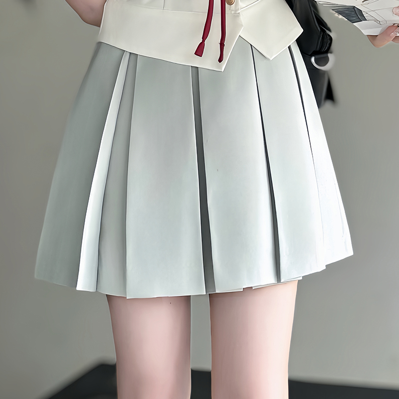 Slim-Fit High-Waisted Navy Collar Sailor Suit Set - Original JK Uniform College Style with Pudding Bear Design for Summer Slim-Fit High-Waisted Navy Collar Sailor Suit Set - Original JK Uniform College Style with Pudding Bear Design for Summer