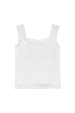 Slim-Fit Lace Edge Padded Camisole for Women - Summer Bow Sleeveless Top, Trendy Niche Design, Perfect for Casual and Y2K Style