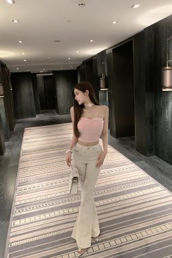 Slim-Fit Mesh Vest Top with Built-In Chest Pad - Pure Desire Style, Trendy and Chic for Y2K Fashion Enthusiasts