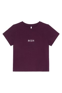 Slim Fit Short Sleeve T-Shirt for Women - Three-Dimensional Metal Letter Design - Summer 2025 Style - Casual Chic Fashion