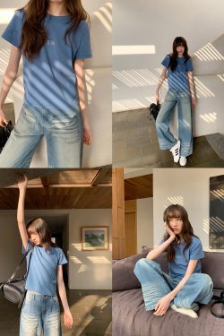 Slim Fit Short Sleeve T-Shirt for Women - Three-Dimensional Metal Letter Design - Summer 2025 Style - Casual Chic Fashion