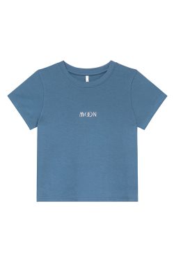 Slim Fit Short Sleeve T-Shirt for Women - Three-Dimensional Metal Letter Design - Summer 2025 Style - Casual Chic Fashion