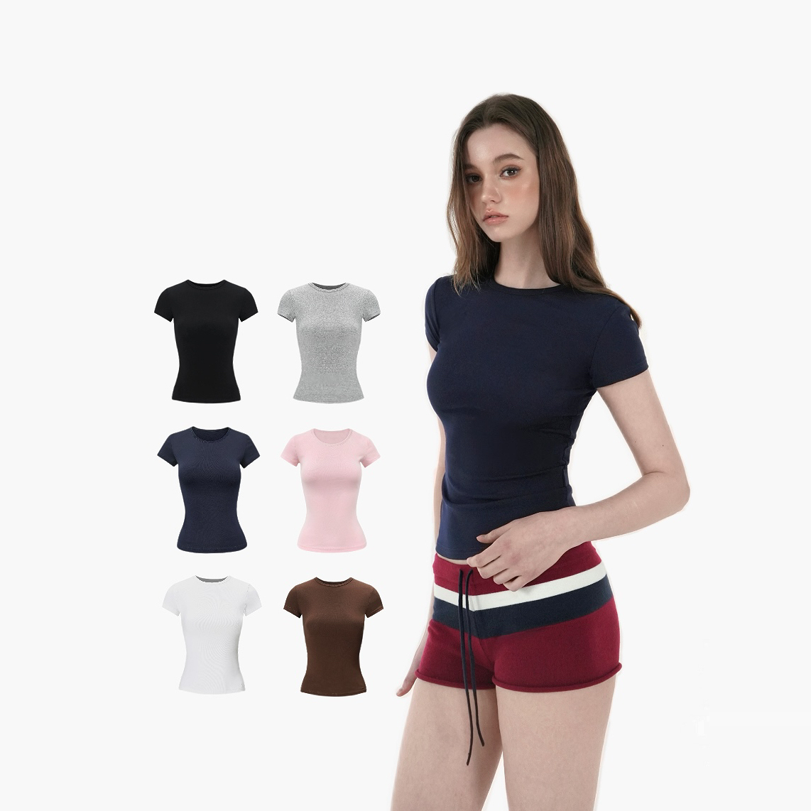 Slim Fit Shoulder Sports Short-Sleeve T-Shirt - Athletic Base Layer Top for Active Wear, Casual Style Slim Fit Shoulder Sports Short-Sleeve T-Shirt - Athletic Base Layer Top for Active Wear, Casual Style