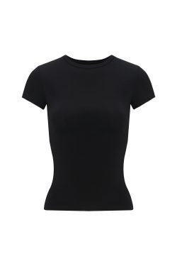 Slim Fit Shoulder Sports Short-Sleeve T-Shirt - Athletic Base Layer Top for Active Wear, Casual Style