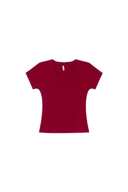 Slim Fit V-Neck Raglan T-Shirt for Women - Summer 2025, Chicken Heart Collar, Casual Style, Trendy Short Sleeve Top