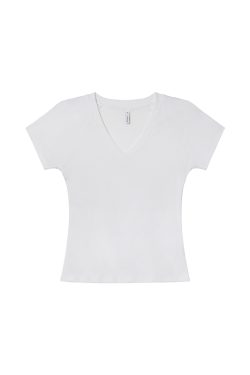 Slim Fit V-Neck Raglan T-Shirt for Women - Summer 2025, Chicken Heart Collar, Casual Style, Trendy Short Sleeve Top