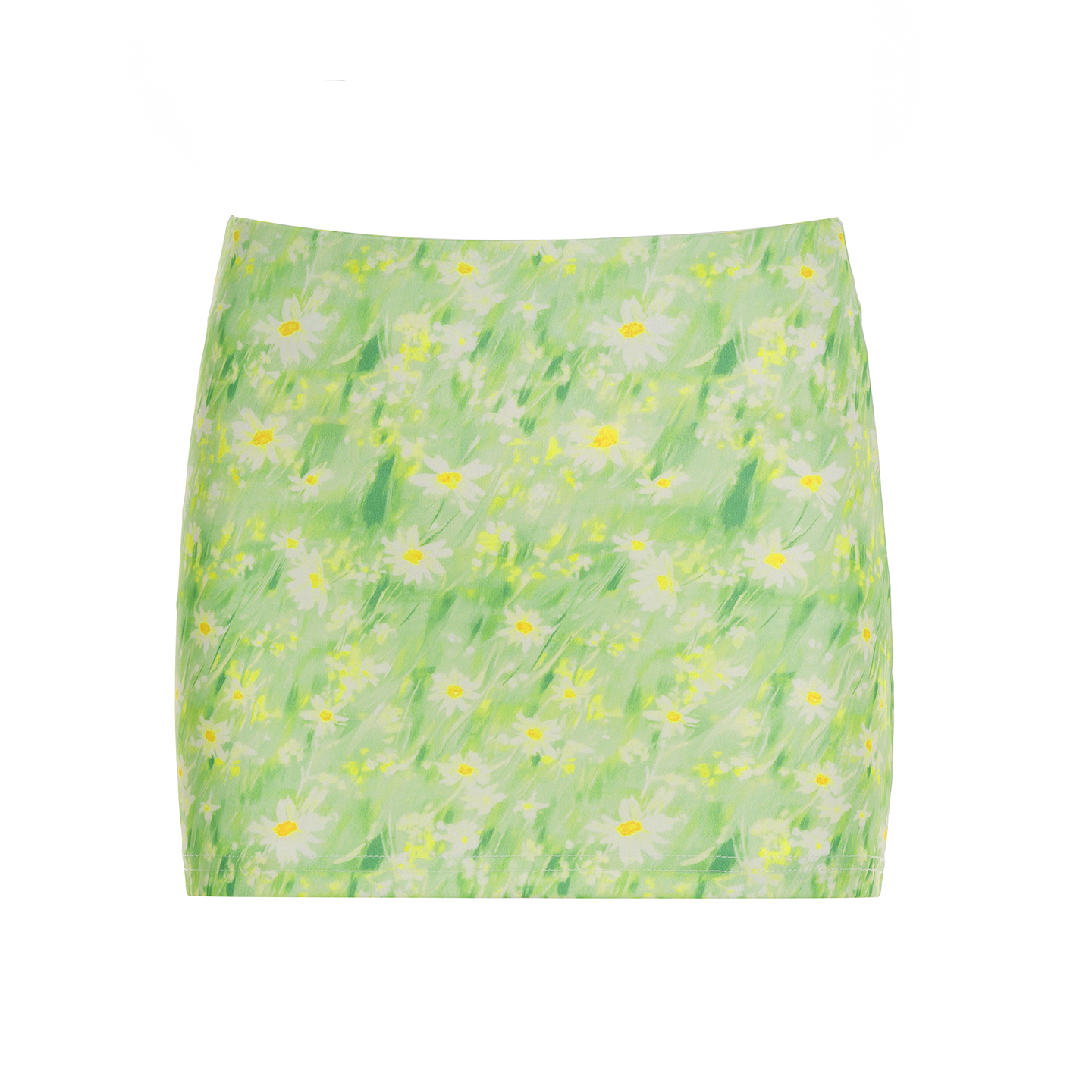 Small Daisy Floral Bodycon Skirt - Women's Fresh Oil Paint Blue Midi Skirt for Spring - Trendy Dopamine Fashion Small Daisy Floral Bodycon Skirt - Women's Fresh Oil Paint Blue Midi Skirt for Spring - Trendy Dopamine Fashion