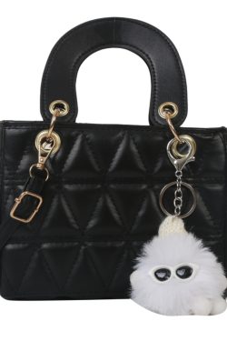 Small Diamond-Pattern Mini Bucket Bag for Women - Trendy Summer 2025 Crossbody Handbag for Commuting and Everyday Style