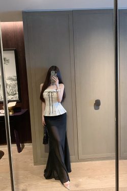 Small Strapless Chiffon Top with Bow Tie and Built-in Chest Pad - Flowy Wind Style for Summer, Perfect for Y2K and 90s Fashion