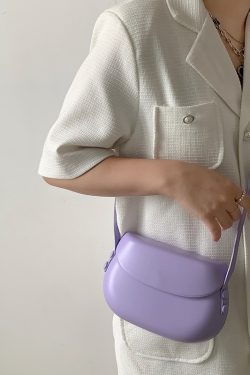 Small Textured Saddle Bag - Versatile Minimalist Crossbody Mobile Phone Bag for Women - Trendy Shoulder Purse