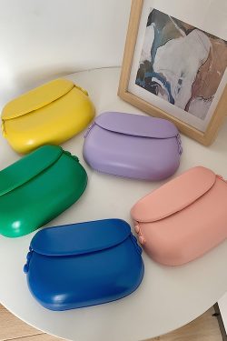 Small Textured Saddle Bag - Versatile Minimalist Crossbody Mobile Phone Bag for Women - Trendy Shoulder Purse