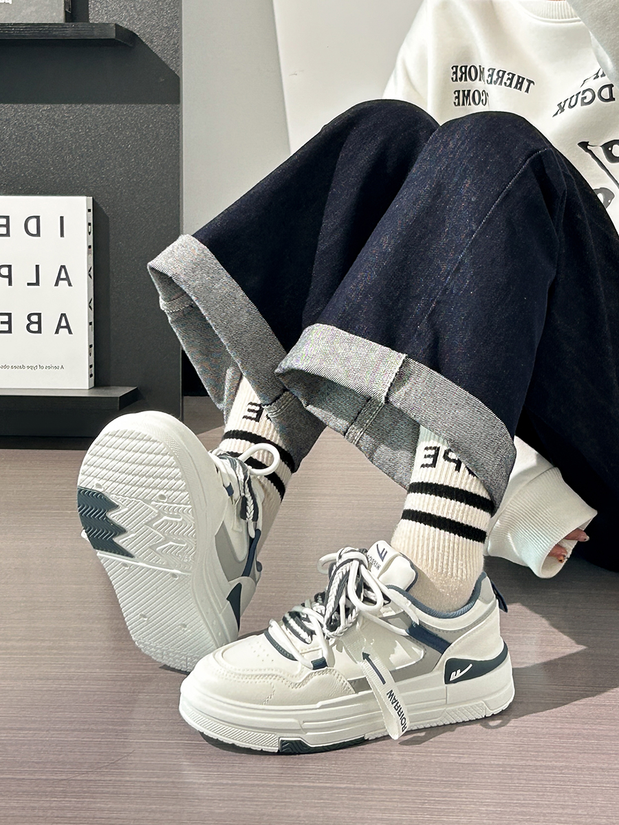 Smog Blue Board Shoes for Women - Breathable Soft Sole, Versatile Summer Style, Trendy Sports Footwear Smog Blue Board Shoes for Women - Breathable Soft Sole, Versatile Summer Style, Trendy Sports Footwear