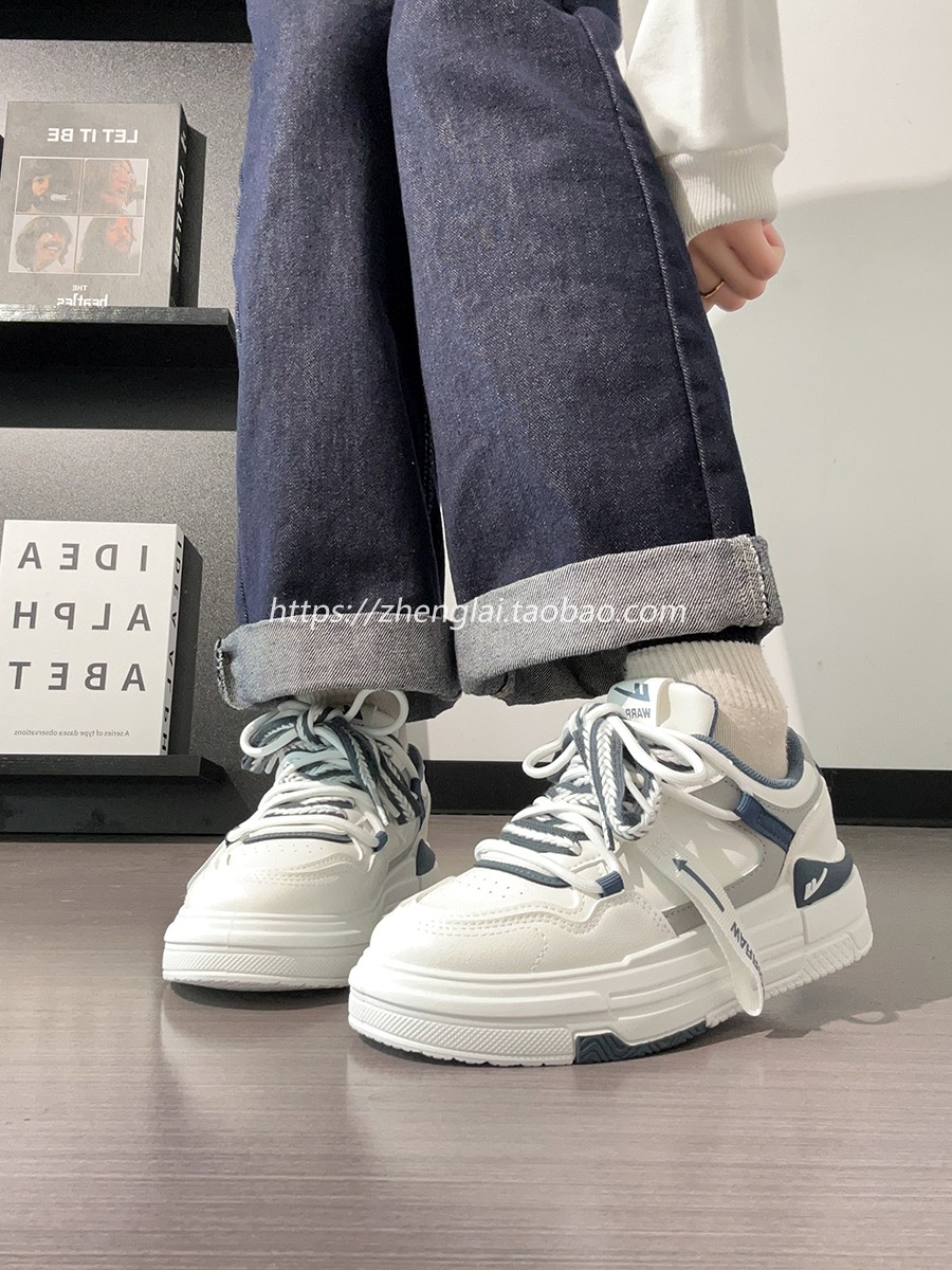 Smog Blue Board Shoes for Women - Breathable Soft Sole, Versatile Summer Style, Trendy Sports Footwear Smog Blue Board Shoes for Women - Breathable Soft Sole, Versatile Summer Style, Trendy Sports Footwear