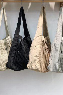 Soft Hollow Nylon Shoulder Tote Bag - Niche Design for Spring/Summer 2025 - Trendy Underarm Style for Everyday Use