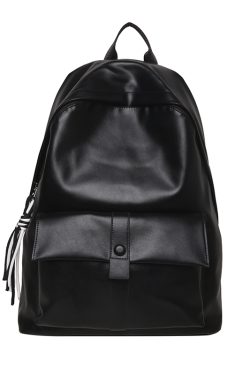 Soft Leather Backpack - Minimalist Large Capacity Travel Bag, Waterproof Design for Students, Korean Style Fashion Essentials