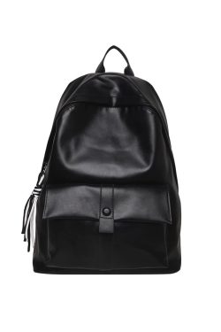 Soft Leather Backpack - Minimalist Large Capacity Travel Bag, Waterproof Design for Students, Korean Style Fashion Essentials