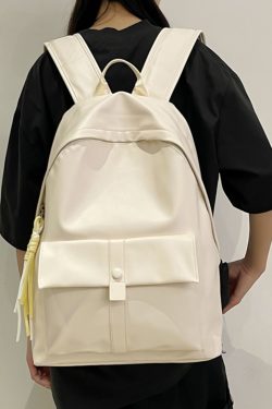 Soft Leather Backpack - Minimalist Large Capacity Travel Bag, Waterproof Design for Students, Korean Style Fashion Essentials
