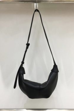 Soft Leather Casual Shoulder Crossbody Dumpling Bag - Niche INS 2025 Style, Lazy Horn Design for Effortless Chic