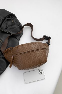 Soft Leather Crossbody Chest Bag - Versatile Casual Sports Waist Bag for Men - 2025 Spring Cycling Essentials