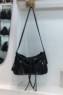 Soft Leather Fringe Underarm Bag - Casual Motorcycle Crossbody Tote for Commuters - 2024 Trendy Fashion Accessory