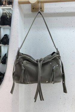 Soft Leather Fringe Underarm Bag - Casual Motorcycle Crossbody Tote for Commuters - 2024 Trendy Fashion Accessory