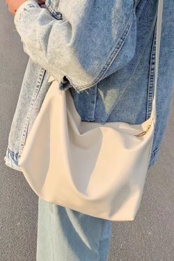 Soft Leather Wide Strap Crossbody Tote Bag for Women - Large Capacity, Perfect for Spring/Summer College Commutes