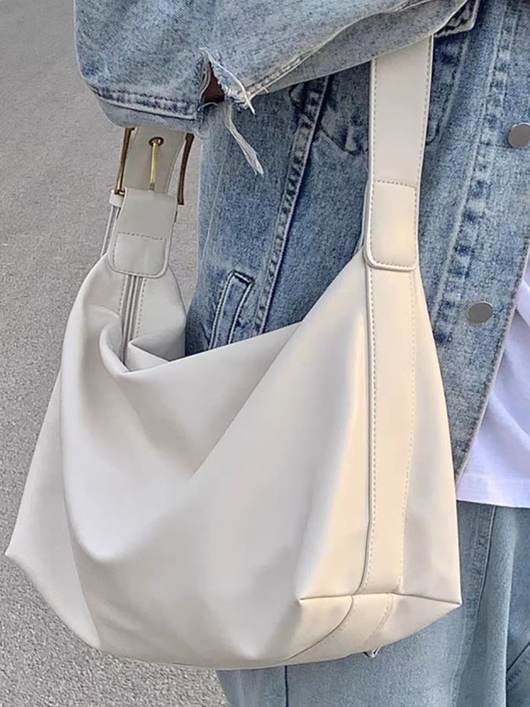 Soft Leather Wide Strap Crossbody Tote Bag for Women - Large Capacity, Perfect for Spring/Summer College Commutes Soft Leather Wide Strap Crossbody Tote Bag for Women - Large Capacity, Perfect for Spring/Summer College Commutes