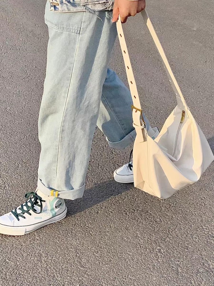 Soft Leather Wide Strap Crossbody Tote Bag for Women - Large Capacity, Perfect for Spring/Summer College Commutes Soft Leather Wide Strap Crossbody Tote Bag for Women - Large Capacity, Perfect for Spring/Summer College Commutes