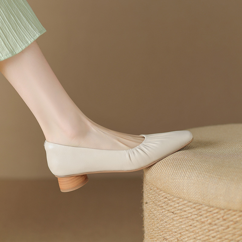 Soft Leather Women's Summer Loafers - Italian Sheepskin Low-Heeled Square-Toe Chunky Heel Slip-Ons for Comfort and Style Soft Leather Women's Summer Loafers - Italian Sheepskin Low-Heeled Square-Toe Chunky Heel Slip-Ons for Comfort and Style