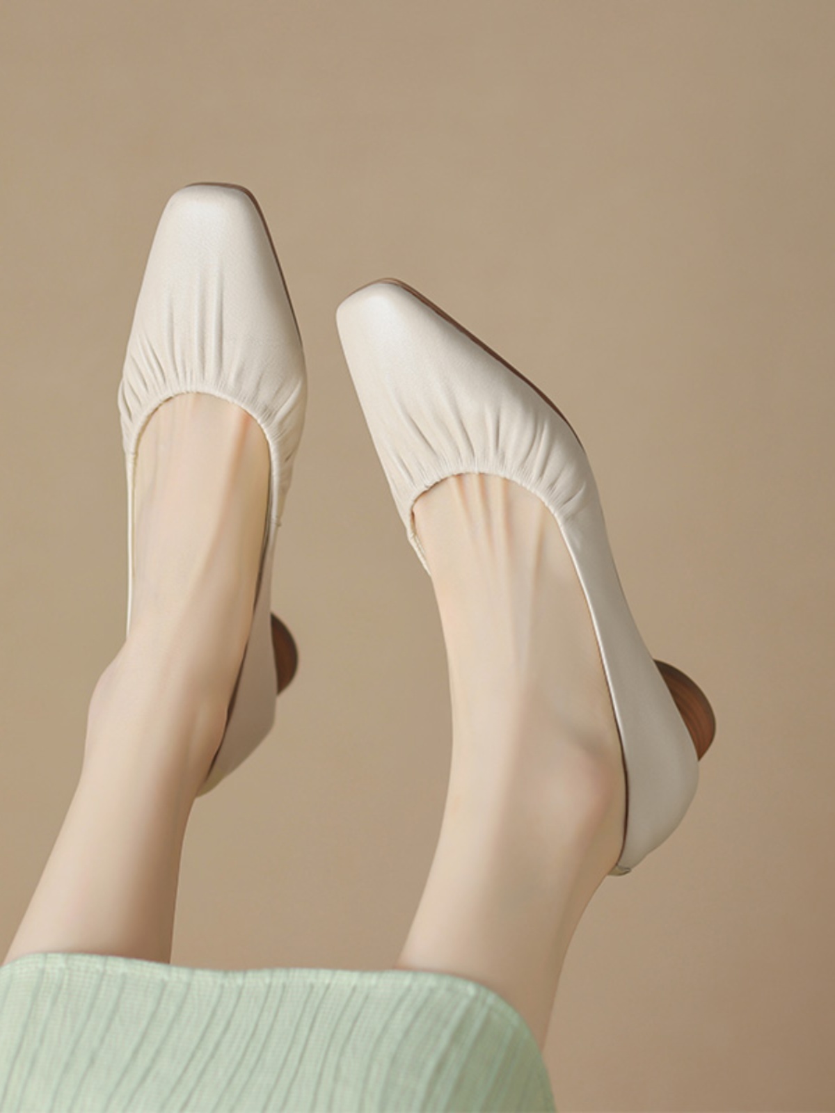 Soft Leather Women's Summer Loafers - Italian Sheepskin Low-Heeled Square-Toe Chunky Heel Slip-Ons for Comfort and Style Soft Leather Women's Summer Loafers - Italian Sheepskin Low-Heeled Square-Toe Chunky Heel Slip-Ons for Comfort and Style