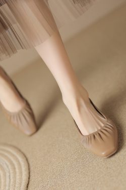 Soft Leather Women's Summer Loafers - Italian Sheepskin Low-Heeled Square-Toe Chunky Heel Slip-Ons for Comfort and Style