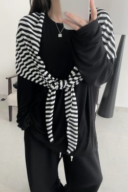 Soft Relaxed Striped Knitted Shawl - Sun Grapefruit Layering Cape in Sheep Wool, High-End Small Scarf for Women