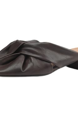 Soft Sheepskin Half-Mule Slippers for Women - Genuine Leather Outdoor Footwear, Italian Style Corso Venezia Design