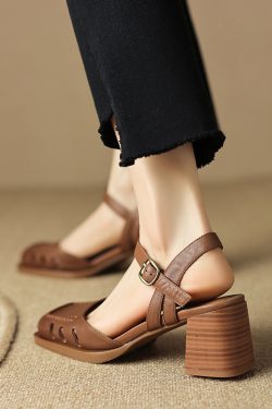 Soft Sole Italian-Style Sandals with One-Strap Buckle and Open Back - Comfortable Summer Footwear