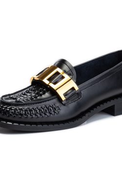 Soft-Soled Italian-Style Women's Leather Shoes - Trendy 3 cm Cowhide Slip-Ons for Comfort and Style