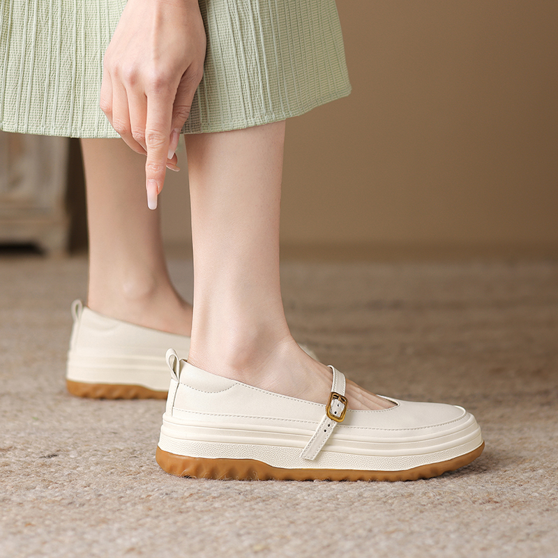 Soft-Soled Thick-Soled Shallow Mouth Spring Mary Jane Shoes - Italian Design, Lightweight, Non-Fatiguing, Casual Style Soft-Soled Thick-Soled Shallow Mouth Spring Mary Jane Shoes - Italian Design, Lightweight, Non-Fatiguing, Casual Style