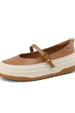 Soft-Soled Thick-Soled Shallow Mouth Spring Mary Jane Shoes - Italian Design, Lightweight, Non-Fatiguing, Casual Style