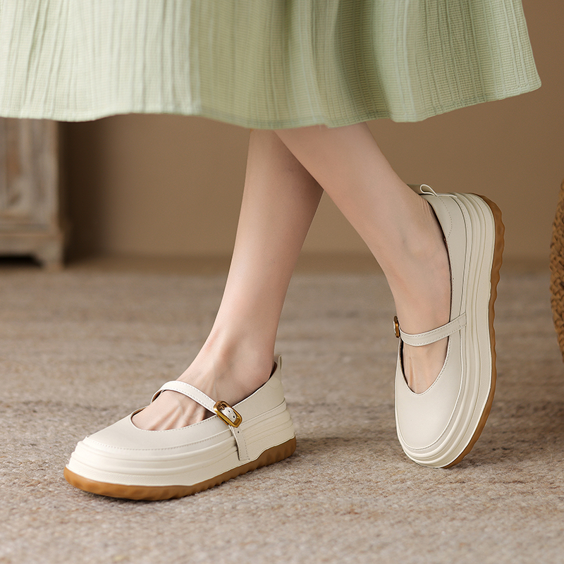 Soft-Soled Thick-Soled Shallow Mouth Spring Mary Jane Shoes - Italian Design, Lightweight, Non-Fatiguing, Casual Style Soft-Soled Thick-Soled Shallow Mouth Spring Mary Jane Shoes - Italian Design, Lightweight, Non-Fatiguing, Casual Style