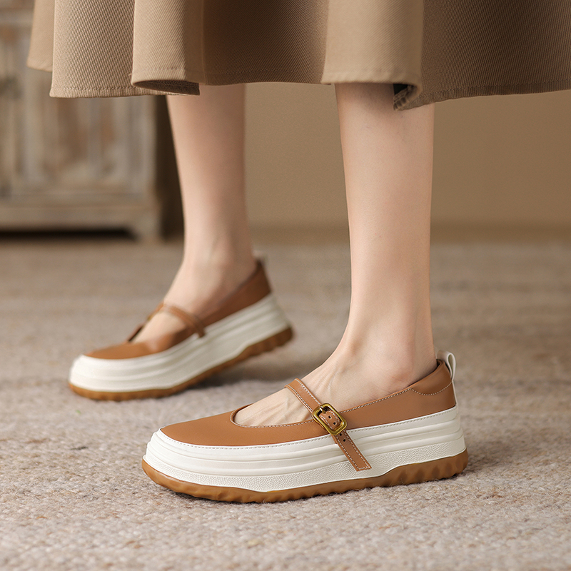 Soft-Soled Thick-Soled Shallow Mouth Spring Mary Jane Shoes - Italian Design, Lightweight, Non-Fatiguing, Casual Style Soft-Soled Thick-Soled Shallow Mouth Spring Mary Jane Shoes - Italian Design, Lightweight, Non-Fatiguing, Casual Style