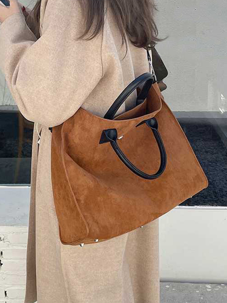 Soft Texture Large Capacity Shoulder Tote Bag for Women - Casual Commuting Crossbody Style Soft Texture Large Capacity Shoulder Tote Bag for Women - Casual Commuting Crossbody Style