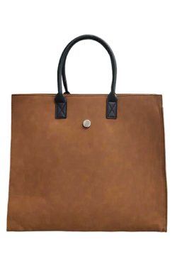 Soft Texture Large Capacity Shoulder Tote Bag for Women - Casual Commuting Crossbody Style