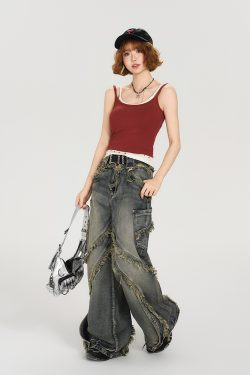 Spicy Girl American-Style Two-Piece Camisole for Women - Summer Slim Fit Top with Chest Pads, Flattering Outerwear, Y2K Fashion