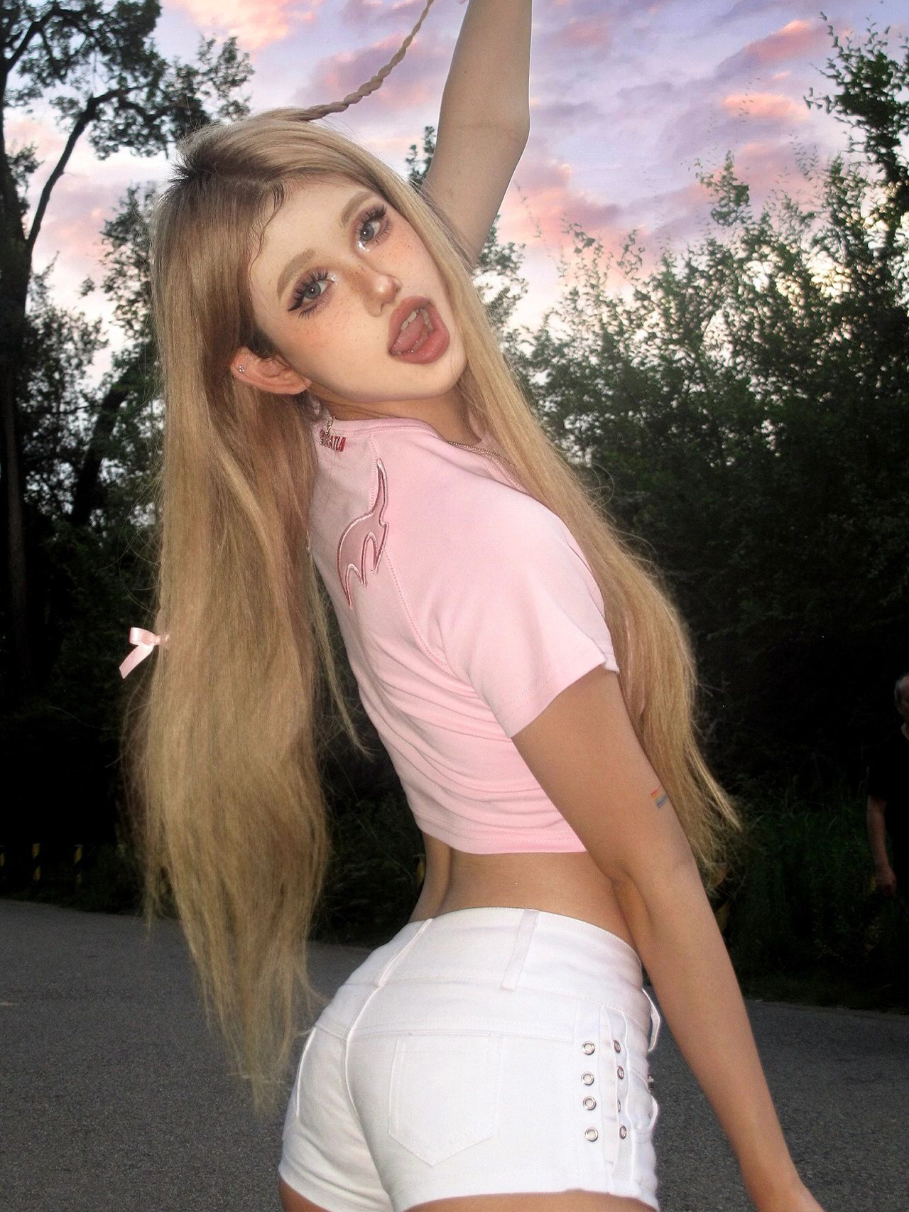 Spicy Girl Letter Foam Slim Fit Short Sleeve T-Shirt for Women - Summer American Style Flattering Top, Niche Fashion Trend Spicy Girl Letter Foam Slim Fit Short Sleeve T-Shirt for Women - Summer American Style Flattering Top, Niche Fashion Trend