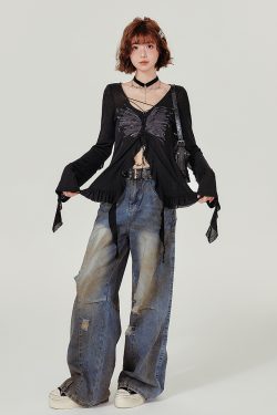 Spicy Girl Long Sleeve T-Shirt with Ruffled Edge - Women's Autumn Knit Cardigan Jacket in American Style, Casual Chic Fashion